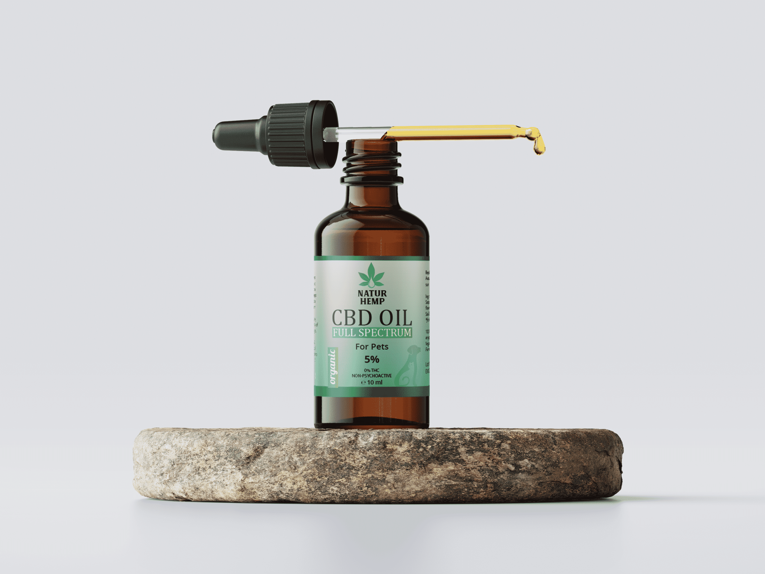 NATUR HEMP, ULEI CBD 5% ORGANIC PENTRU ANIMALE SUB 10 KG, 10 ML