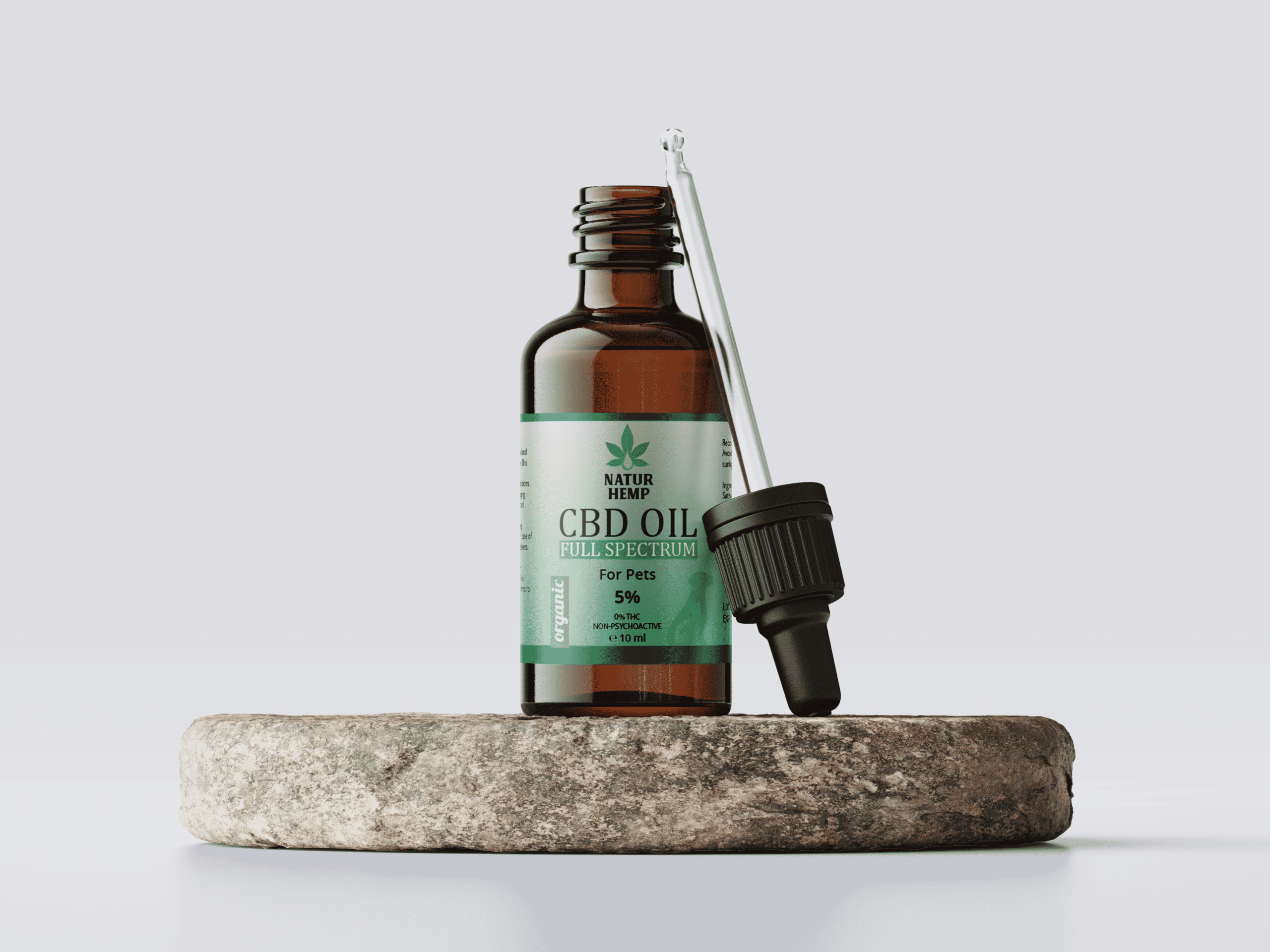 NATUR HEMP, ULEI CBD 5% ORGANIC PENTRU ANIMALE SUB 10 KG, 10 ML