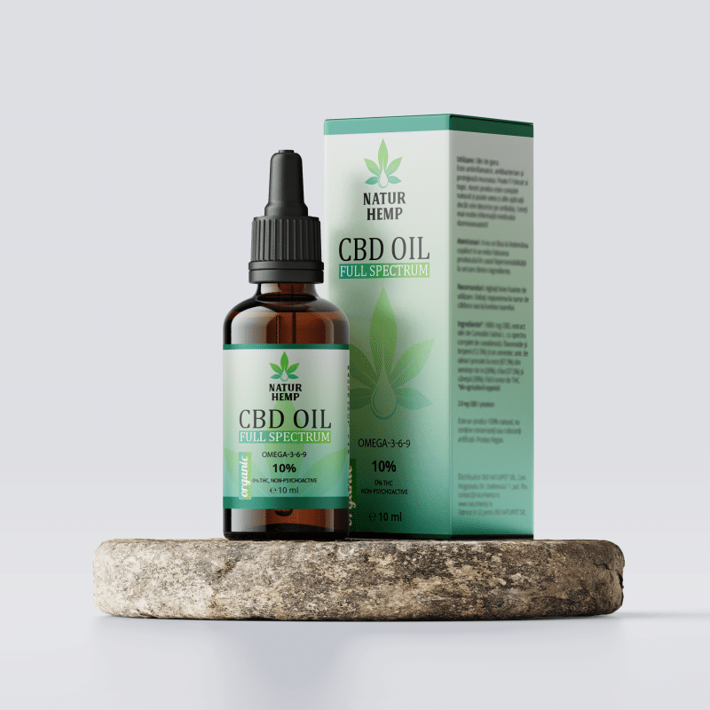 NATUR HEMP, ULEI CBD 10% ORGANIC, 10 ML