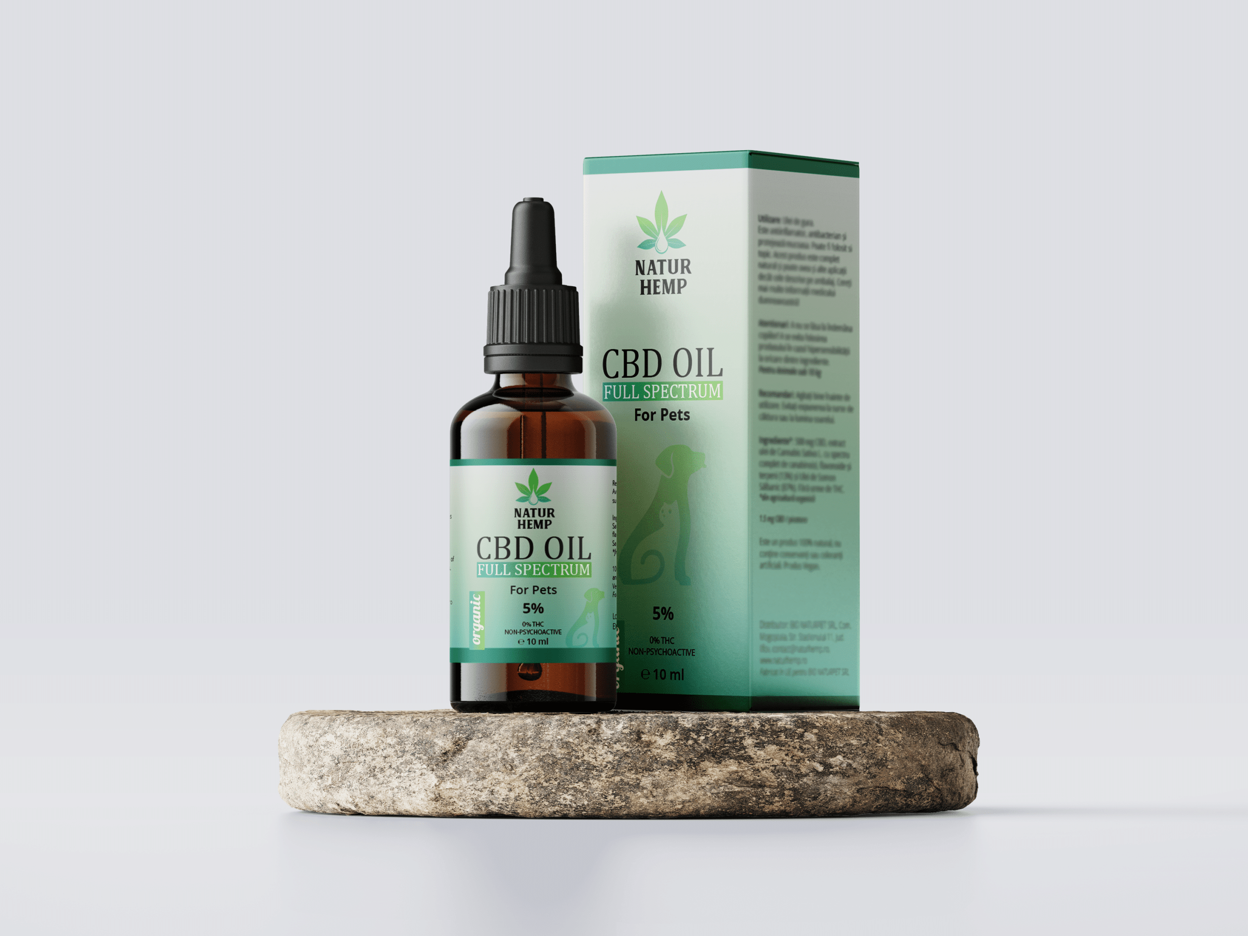 NATUR HEMP, ULEI CBD 5% ORGANIC PENTRU ANIMALE SUB 10 KG, 10 ML