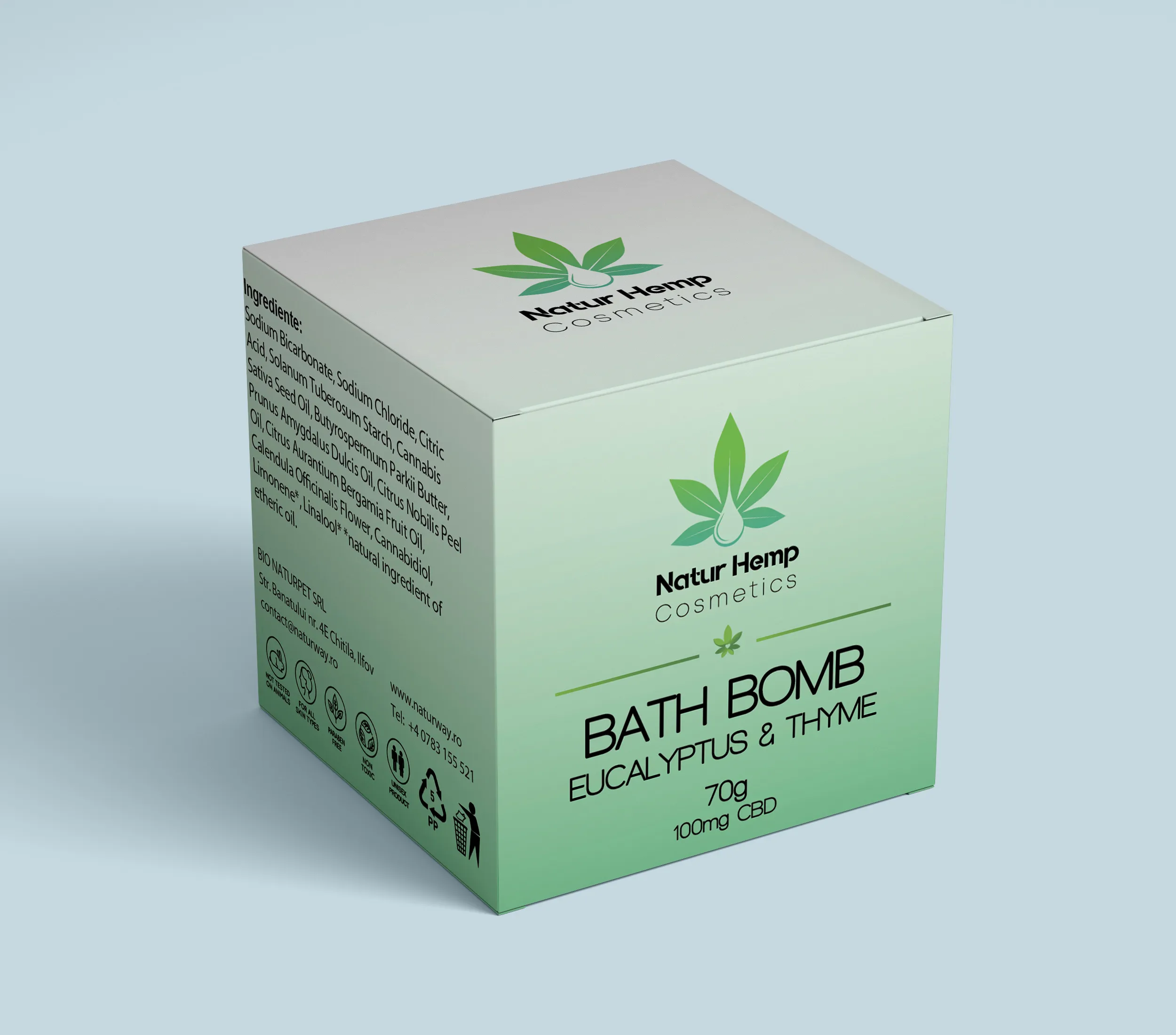 CBD BATH BOMB EUCALYPTUS – THYME