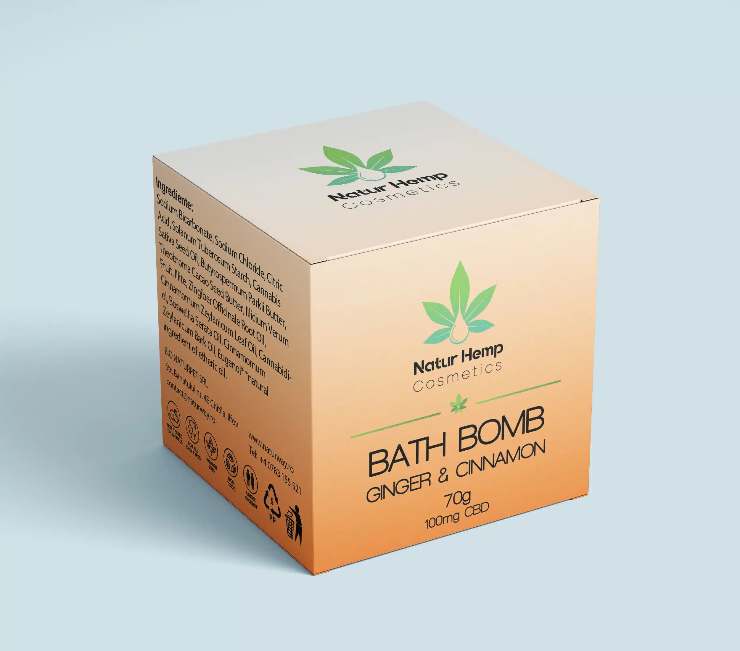 CBD BATH BOMB GINGER – CINNAMON